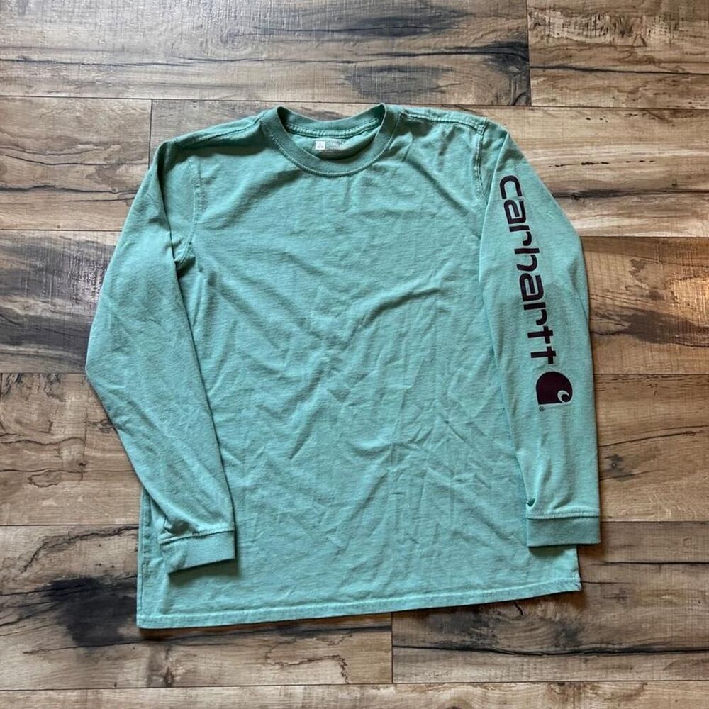 Carhartt Women's Green and Blue Shirt